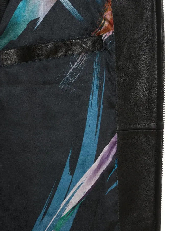 Men Outerwear Robert Graham KILBURN LEATHER BOMBER Black
