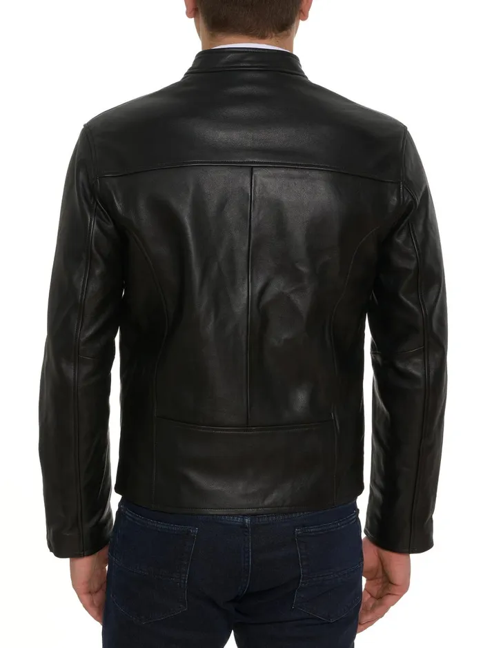 Men Outerwear Robert Graham KILBURN LEATHER BOMBER Black