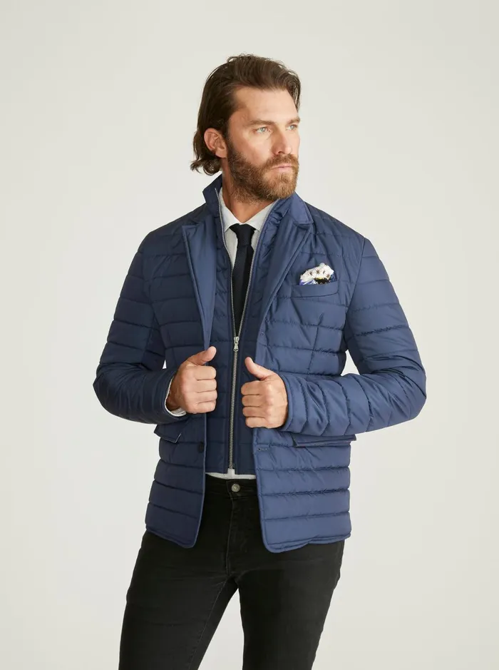 Men Outerwear Robert Graham QUILTED JACKET Navy