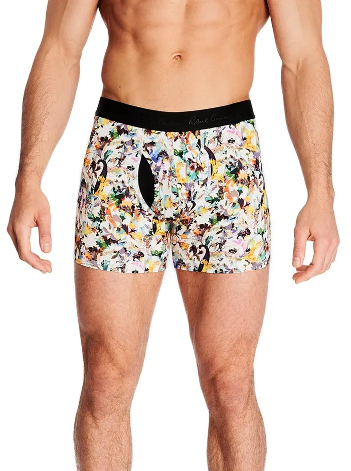 Men Pajamas and Underwear Robert Graham LEAVES PRINT BOXER Multi