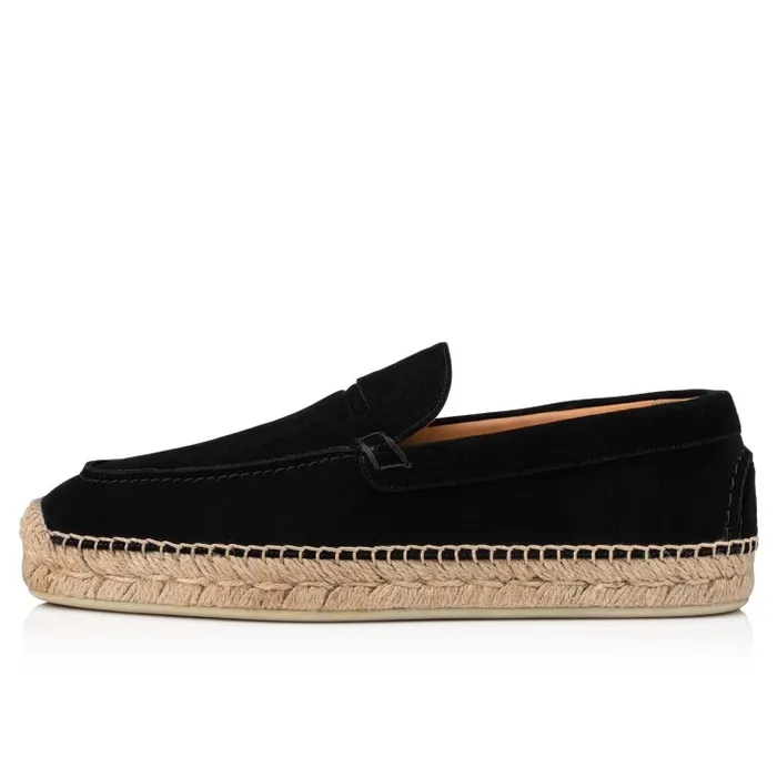 Men Paquepapa Espadrilles 8211 Leather 8211 Black Christian Louboutin Sandals and Espadrilles