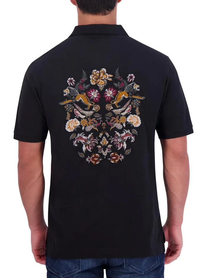 Men Polos and TShirts Robert Graham AREZZO KNIT POLO Black