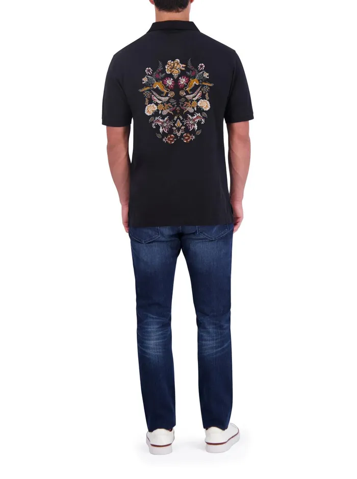 Men Polos and TShirts Robert Graham AREZZO KNIT POLO Black
