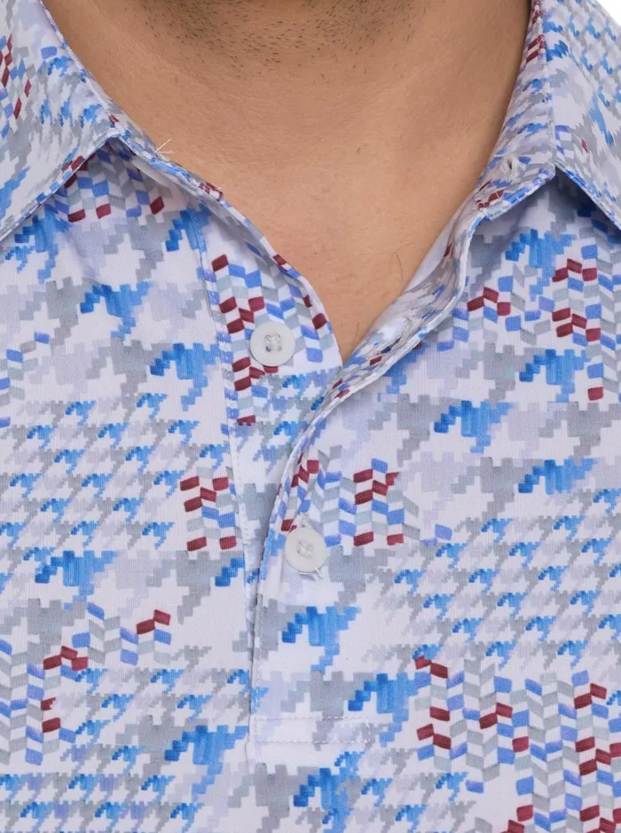 Men Polos and TShirts Robert Graham BASEL POLO White