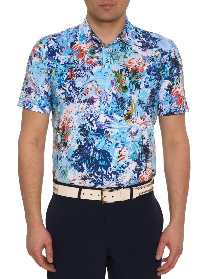 Men Polos and TShirts Robert Graham HIDDEN COVES KNIT POLO Multi