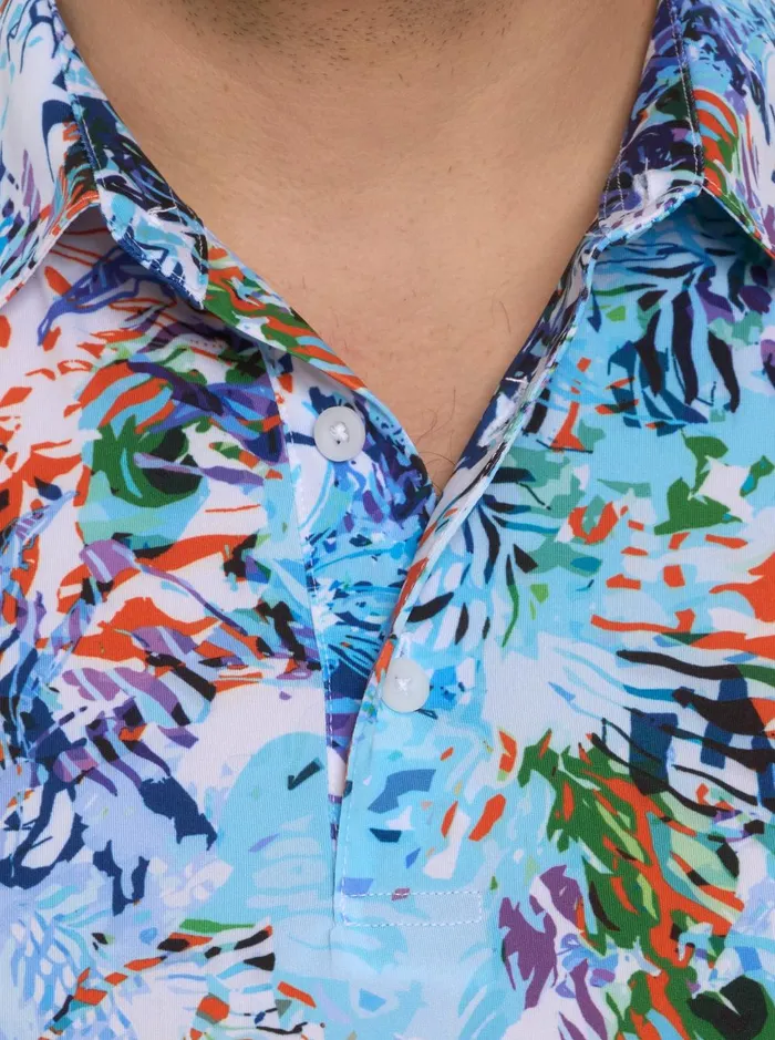 Men Polos and TShirts Robert Graham HIDDEN COVES KNIT POLO Multi
