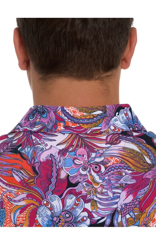 Men Polos and TShirts Robert Graham ROXBERRY PERFORMANCE POLO Purple