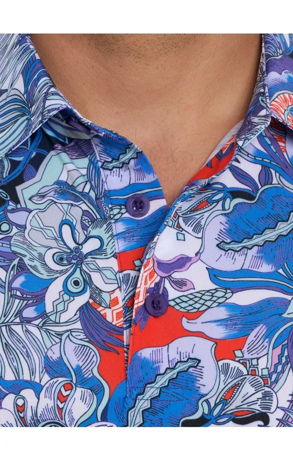 Men Polos and TShirts Robert Graham ROXBERRY PERFORMANCE POLO Purple