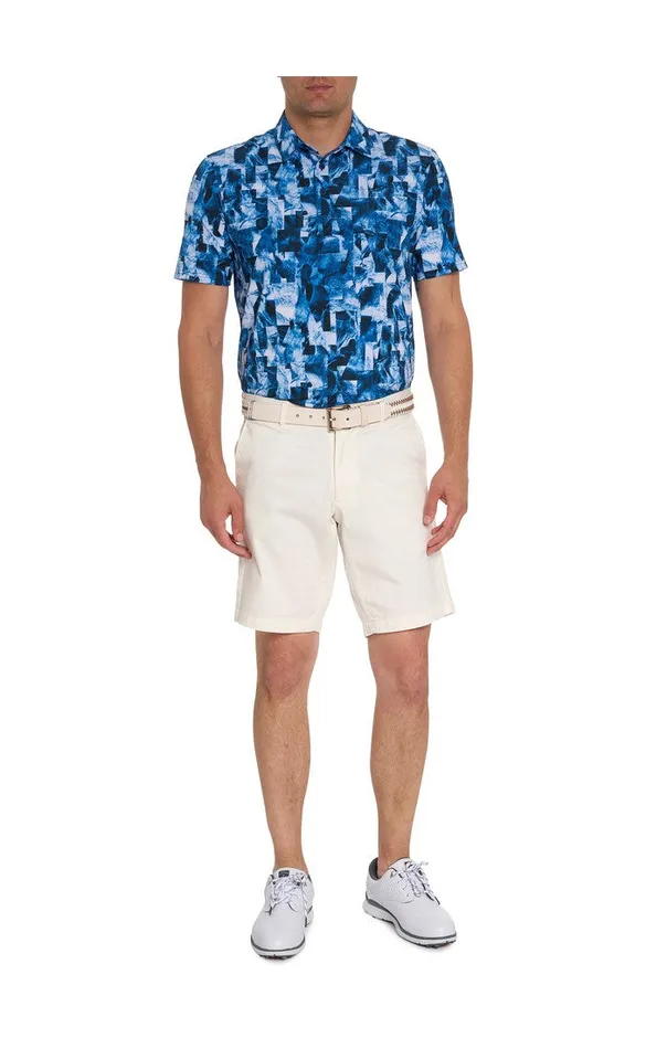 Men Polos and TShirts Robert Graham TETRIS BLOCKS PERFORMANCE POLO Blue