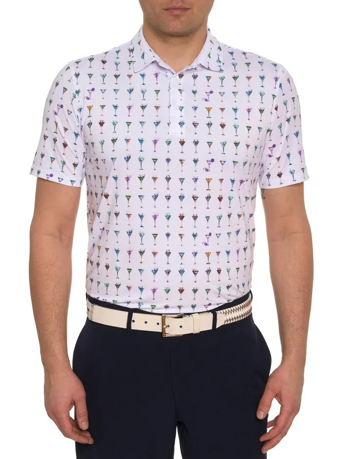 Men Polos and TShirts Robert Graham THE MARTINI PERFORMANCE POLO Light Blue