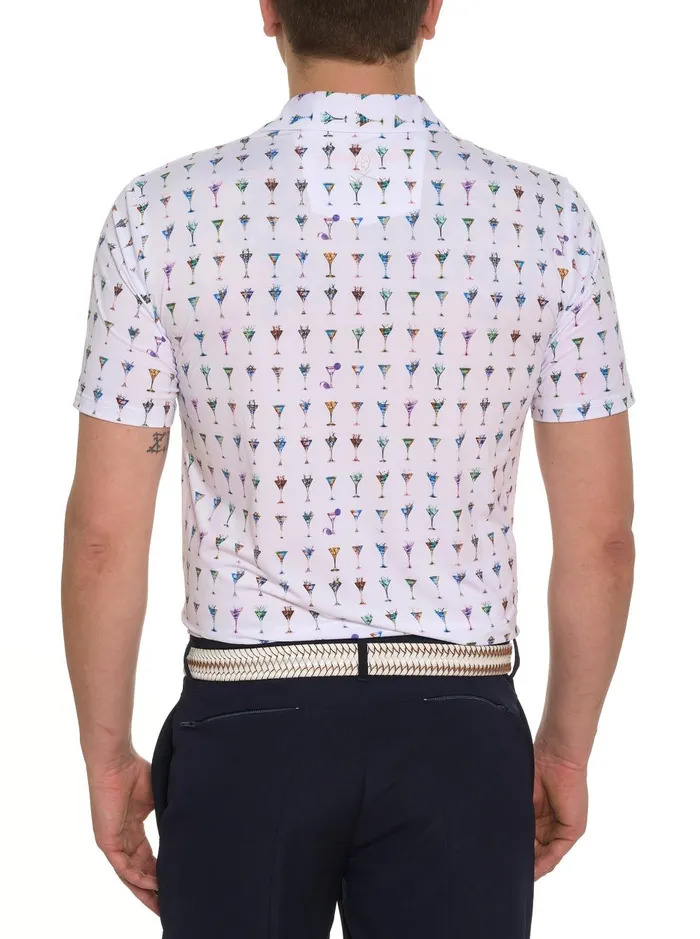 Men Polos and TShirts Robert Graham THE MARTINI PERFORMANCE POLO Light Blue