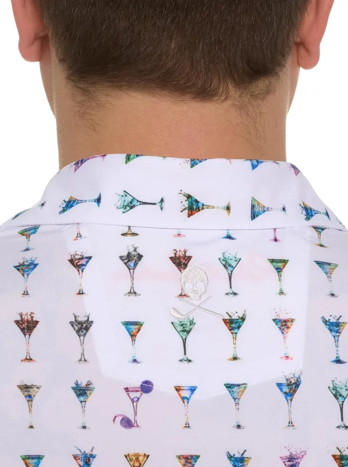 Men Polos and TShirts Robert Graham THE MARTINI PERFORMANCE POLO Light Blue