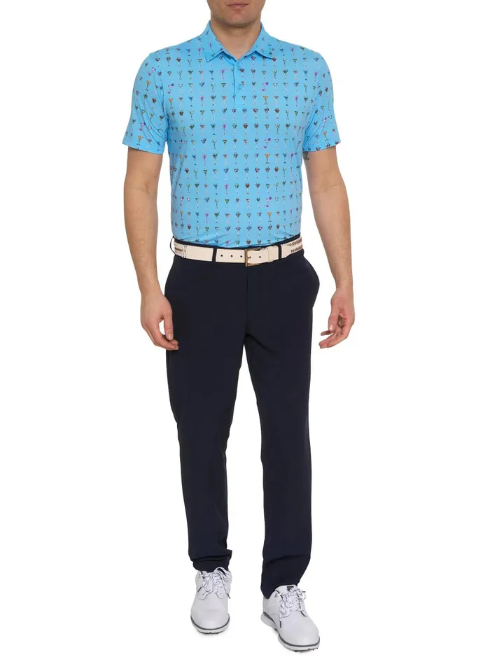 Men Polos and TShirts Robert Graham THE MARTINI PERFORMANCE POLO Light Blue
