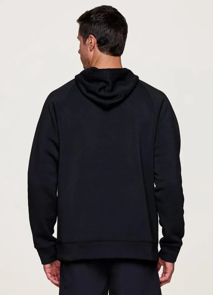 Men Prime Fleece Pullover Hoodie Black RBX Active Long Sleeve