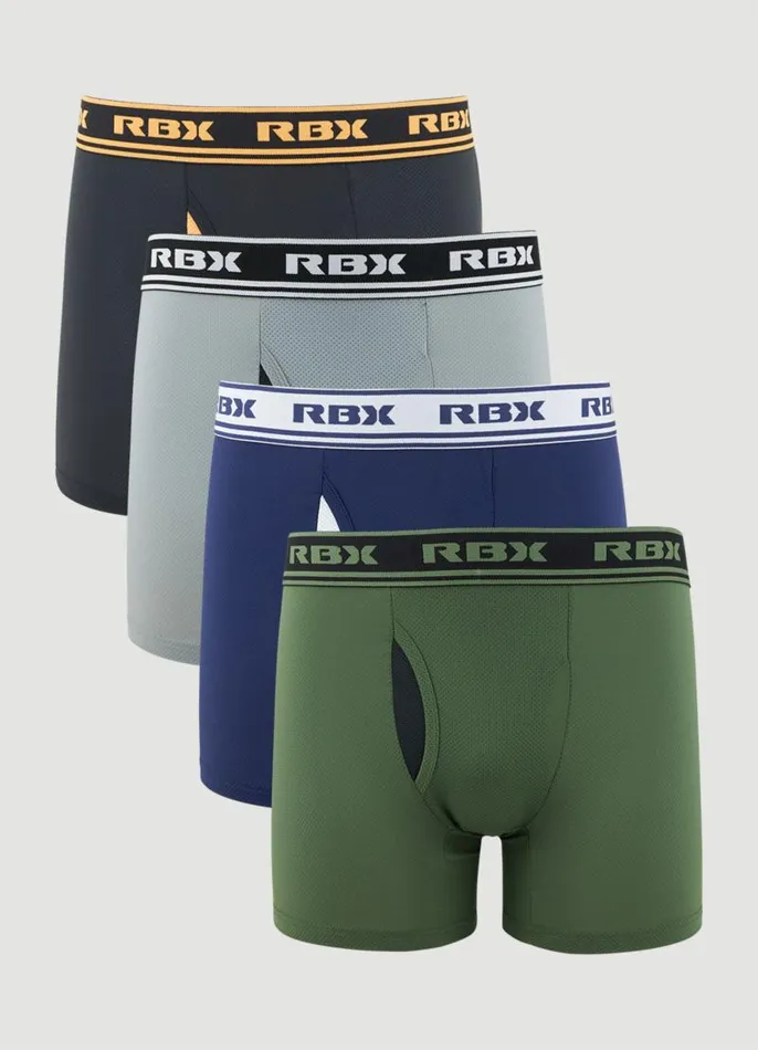Men Prime Mesh Boxer Briefs 4Pack Multi RBX Active Underwear