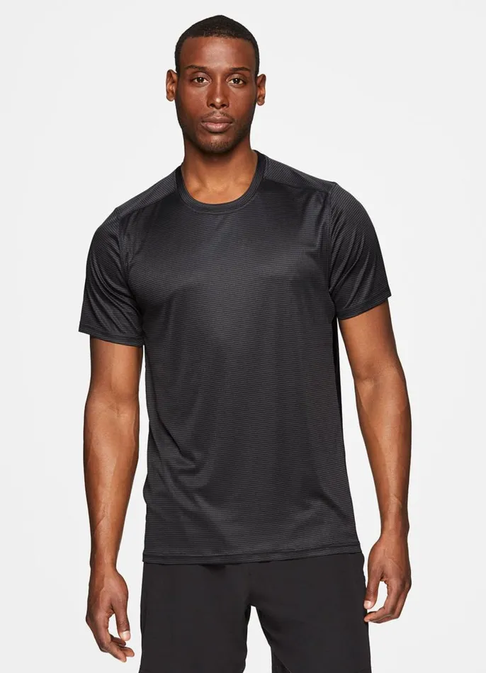 Men Prime Mini Grid Workout Tee Charcoal RBX Active TShirts