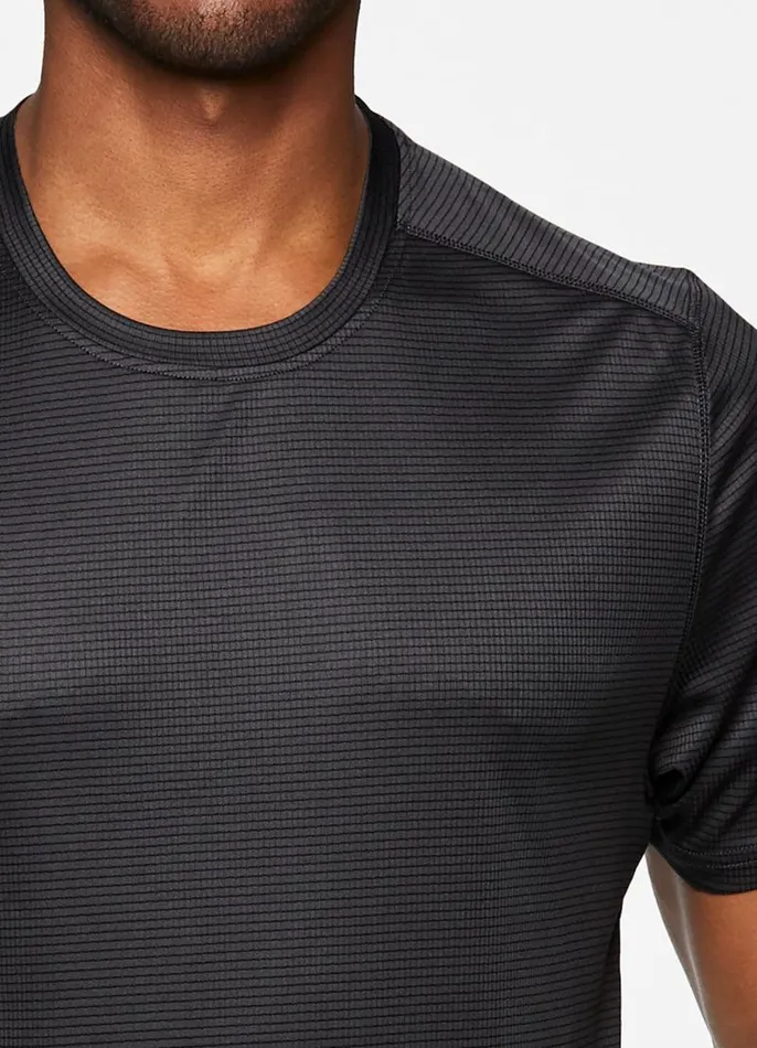 Men Prime Mini Grid Workout Tee Charcoal RBX Active TShirts