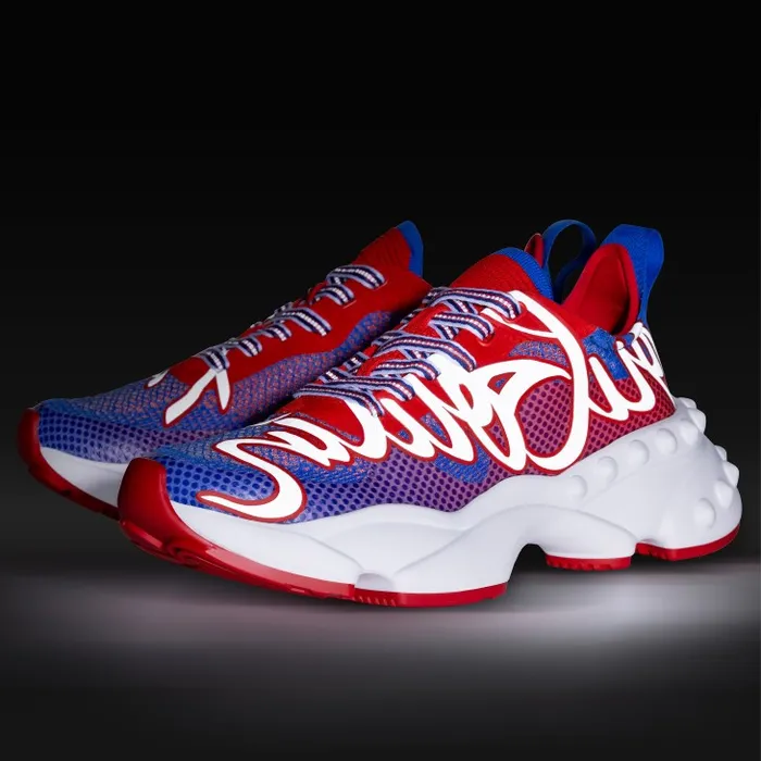 Men Rocknrun Running Sneakers 8211 Mesh 8211 Royal Blue Christian Louboutin Sneakers