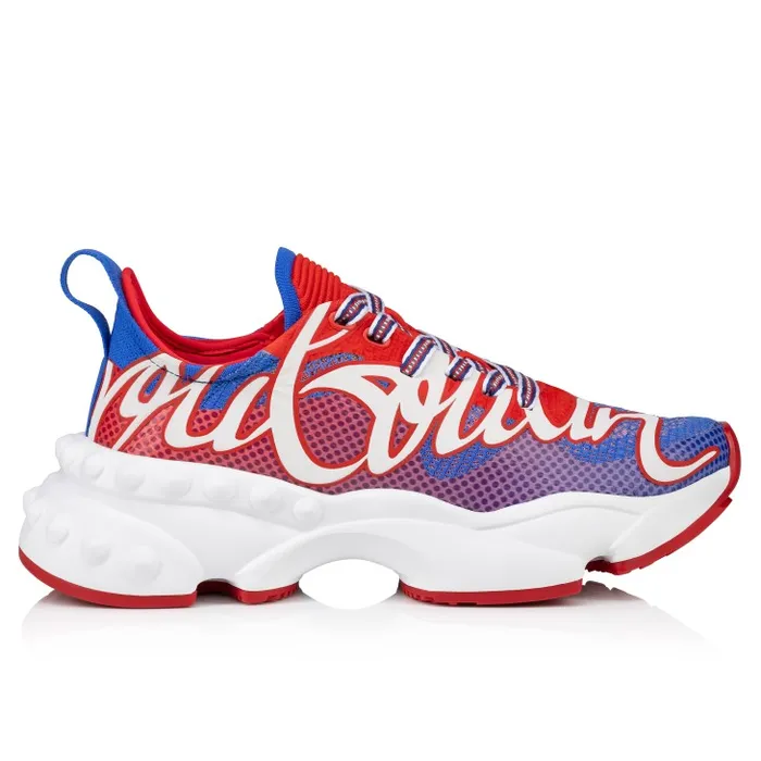 Men Rocknrun Running Sneakers 8211 Mesh 8211 Royal Blue Christian Louboutin Sneakers