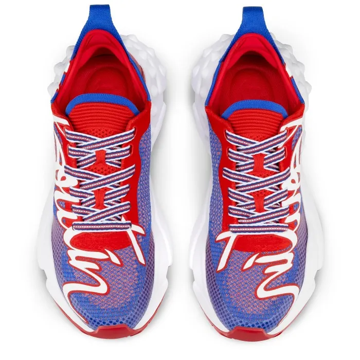 Men Rocknrun Running Sneakers 8211 Mesh 8211 Royal Blue Christian Louboutin Sneakers