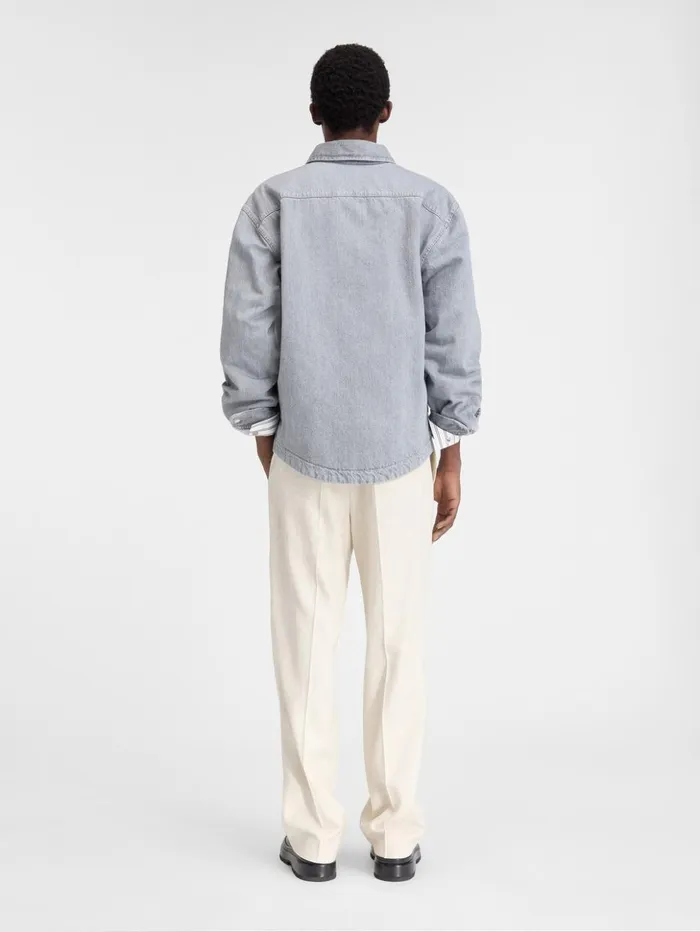 Men Shirts JACQUEMUS The Boulanger Shirt Grey Offwhite Men Shirts JACQUEMUS The Boulanger Shirt Grey Offwhite