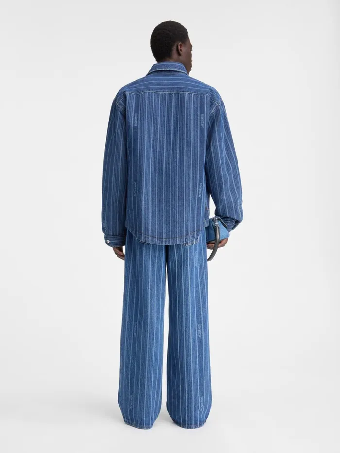 Men Shirts JACQUEMUS The Boulanger Shirt Print Blue Stripes Men Shirts JACQUEMUS The Boulanger Shirt Print Blue Stripes