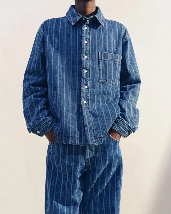 Men Shirts JACQUEMUS The Boulanger Shirt Print Blue Stripes Men Shirts JACQUEMUS The Boulanger Shirt Print Blue Stripes