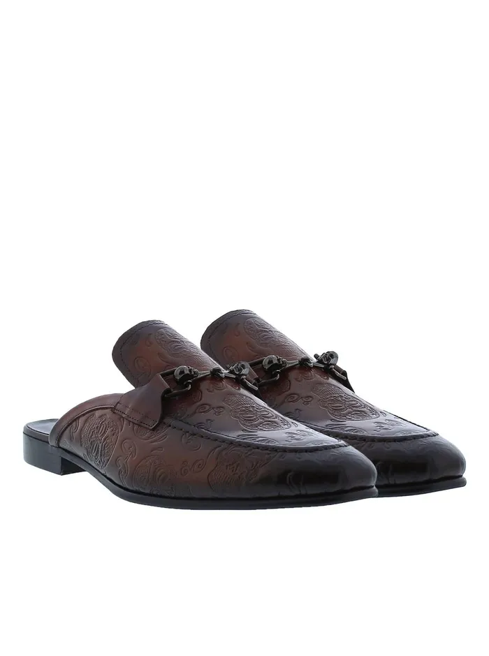 Men Shoes Robert Graham ORBIT SMOKING SLIPPER Cognac