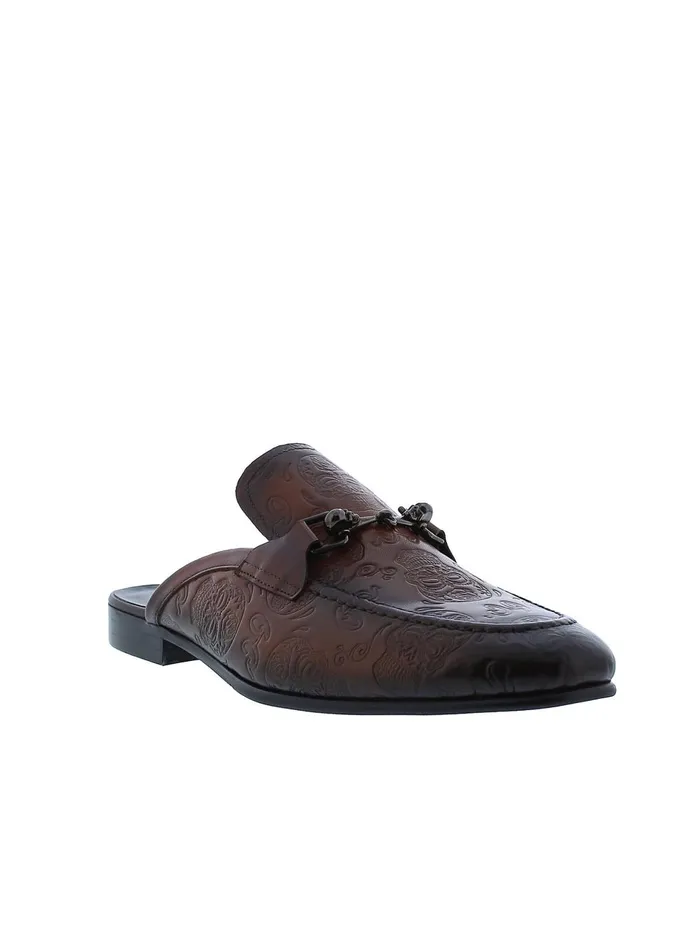 Men Shoes Robert Graham ORBIT SMOKING SLIPPER Cognac