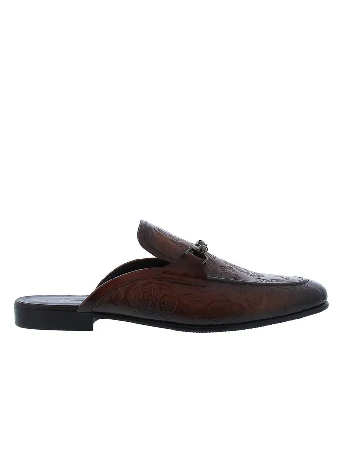 Men Shoes Robert Graham ORBIT SMOKING SLIPPER Cognac