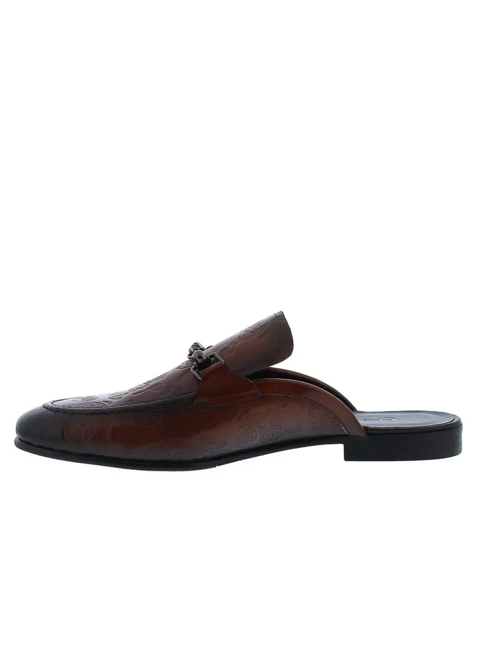 Men Shoes Robert Graham ORBIT SMOKING SLIPPER Cognac