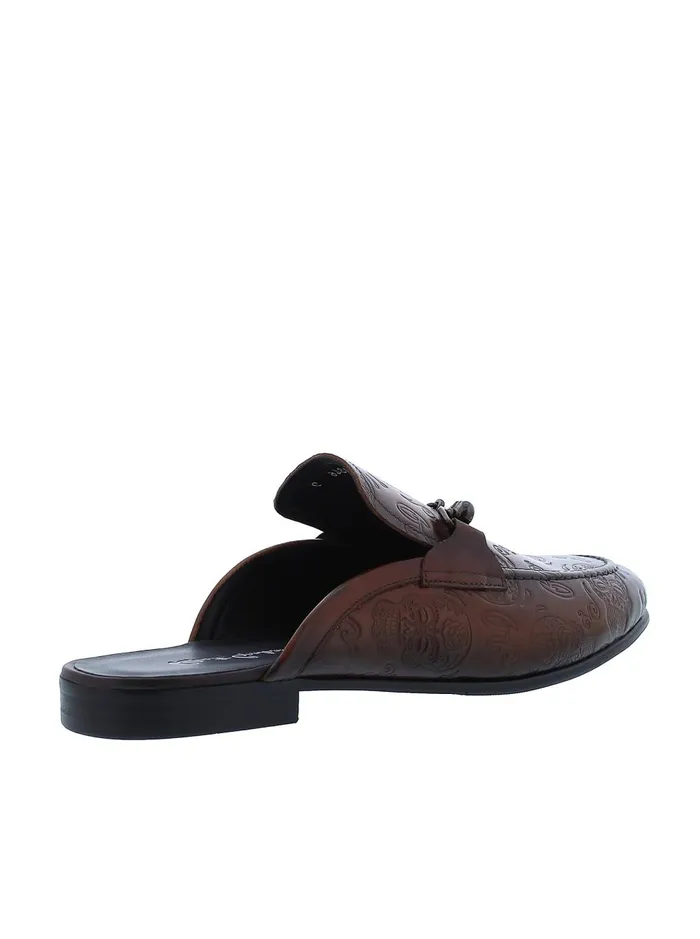 Men Shoes Robert Graham ORBIT SMOKING SLIPPER Cognac