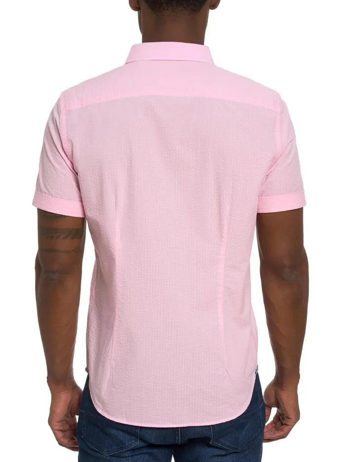Men Short Sleeve Button Down Shirts Robert Graham ANDREWS SHORT SLEEVE BUTTON DOWN SHIRT Coral
