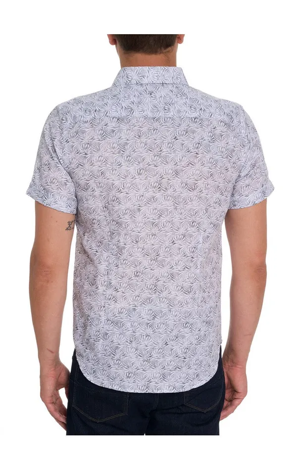 Men Short Sleeve Button Down Shirts Robert Graham CAFFREY SHORT SLEEVE BUTTON DOWN SHIRT Grey