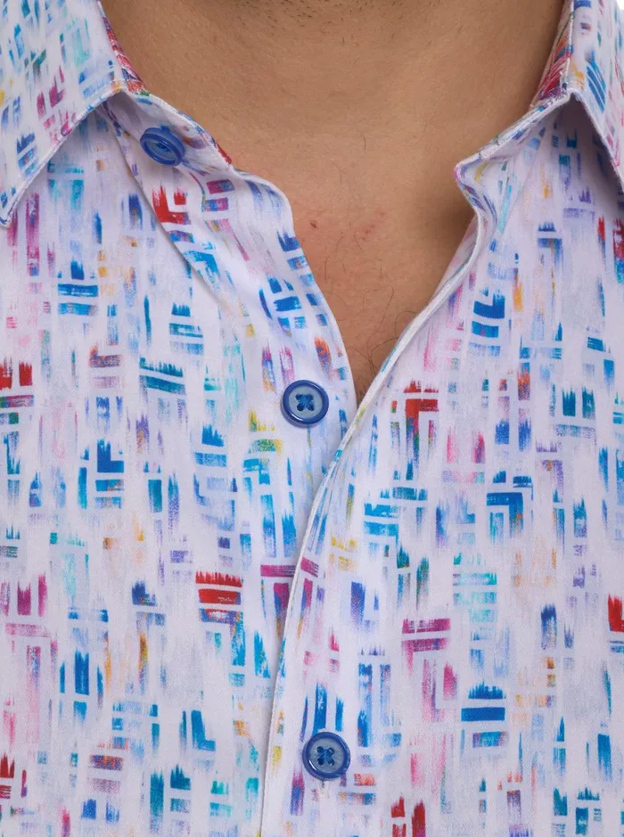Men Short Sleeve Button Down Shirts Robert Graham CARLYLE SHORT SLEEVE BUTTON DOWN SHIRT Multi