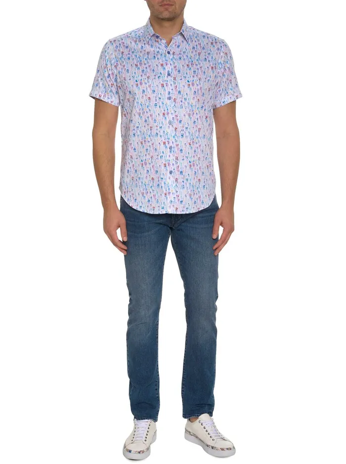 Men Short Sleeve Button Down Shirts Robert Graham CARLYLE SHORT SLEEVE BUTTON DOWN SHIRT Multi