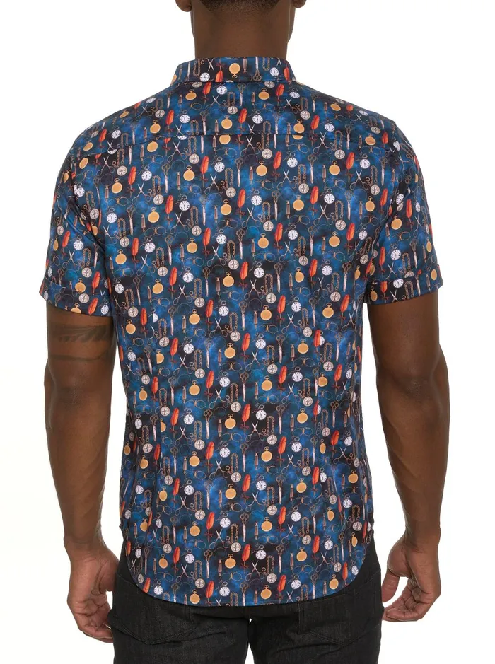 Men Short Sleeve Button Down Shirts Robert Graham POCKETWATCH SHORT SLEEVE BUTTON DOWN SHIRT Multi