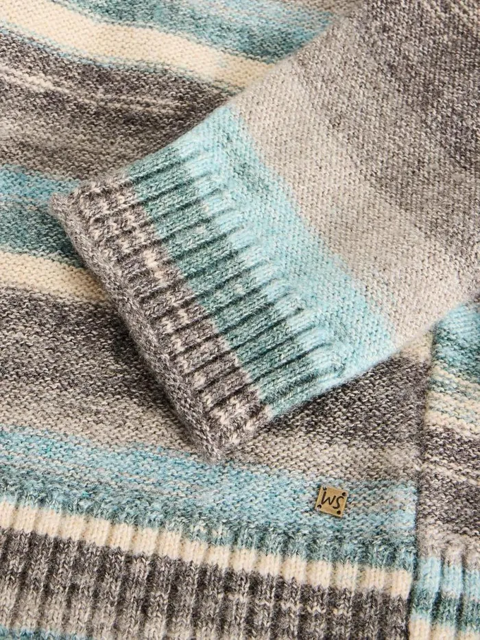 Men Spacedye Knitted Jumper Blue Multi White Stuff Knitwear Men Spacedye Knitted Jumper Blue Multi White Stuff Knitwear