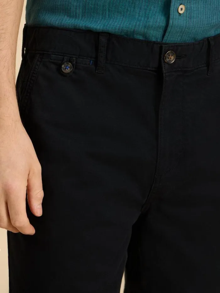 Men Sutton Organic Chino Short Washed Black White Stuff Shorts Men Sutton Organic Chino Short Washed Black White Stuff Shorts