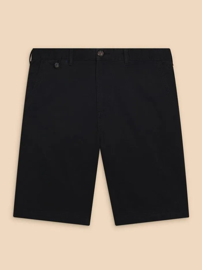 Men Sutton Organic Chino Short Washed Black White Stuff Shorts Men Sutton Organic Chino Short Washed Black White Stuff Shorts