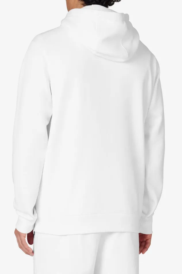 Men Sweatshirts and Hoodies Fila Classic Pullover Hoodie 100 White