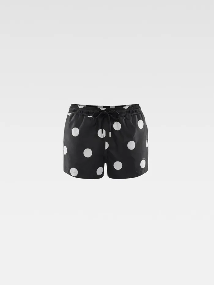 Men Swimwear JACQUEMUS The Puntini Swimsuit Print Dots Black and White Men Swimwear JACQUEMUS The Puntini Swimsuit Print Dots Black and White