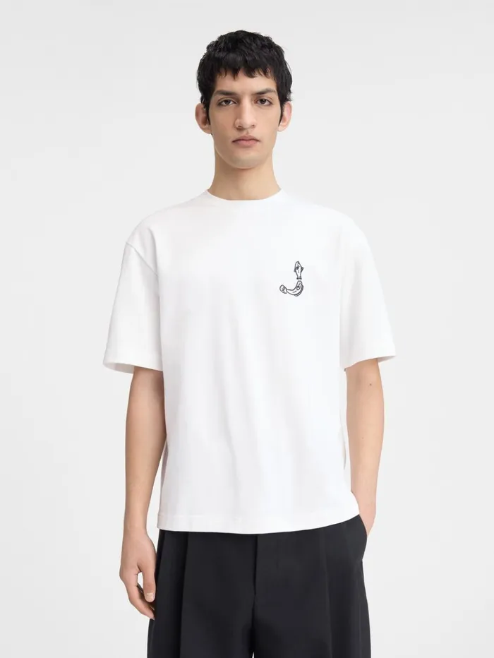 Men Tshirts JACQUEMUS The Mer Tshirt White
