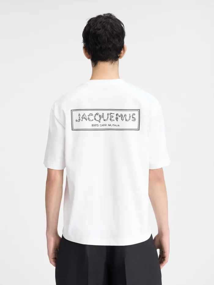 Men Tshirts JACQUEMUS The Mer Tshirt White