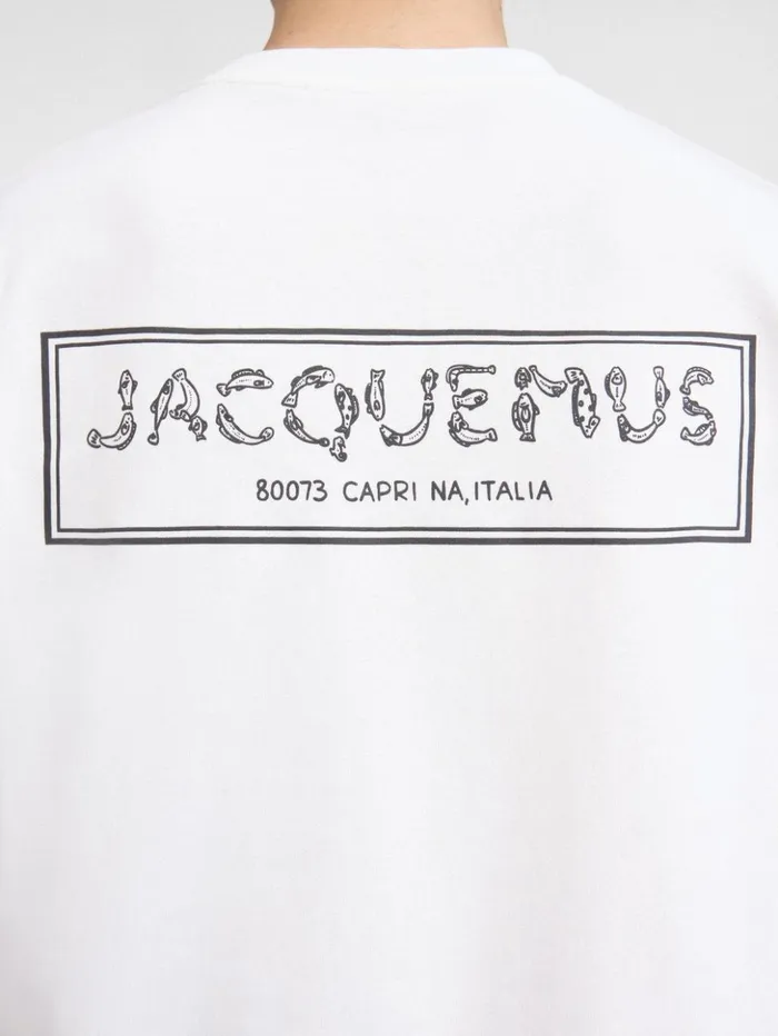 Men Tshirts JACQUEMUS The Mer Tshirt White