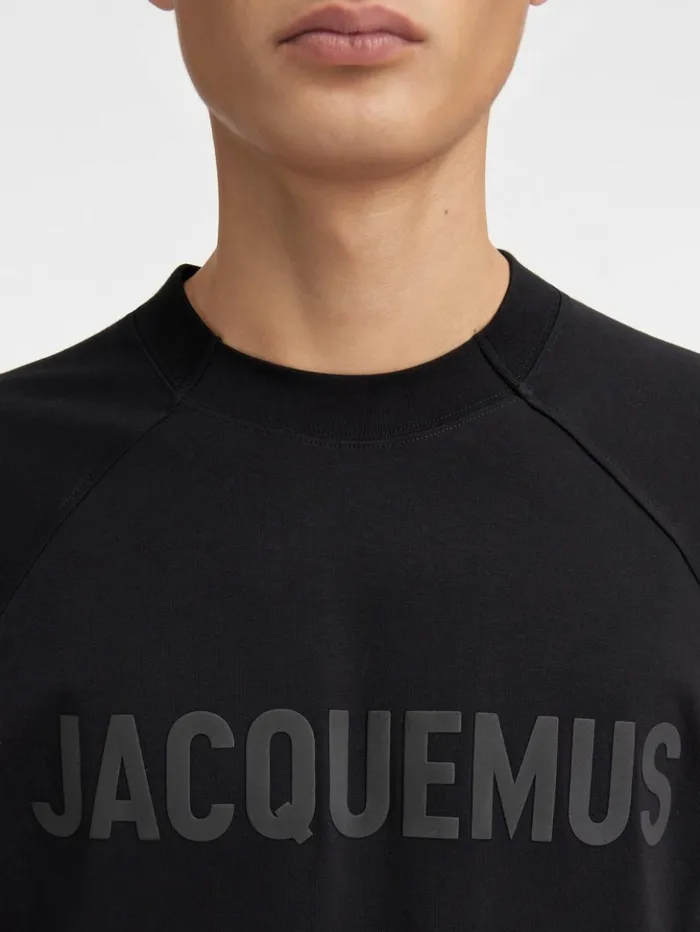Men Tshirts JACQUEMUS The Typo Tshirt Black Men Tshirts JACQUEMUS The Typo Tshirt Black