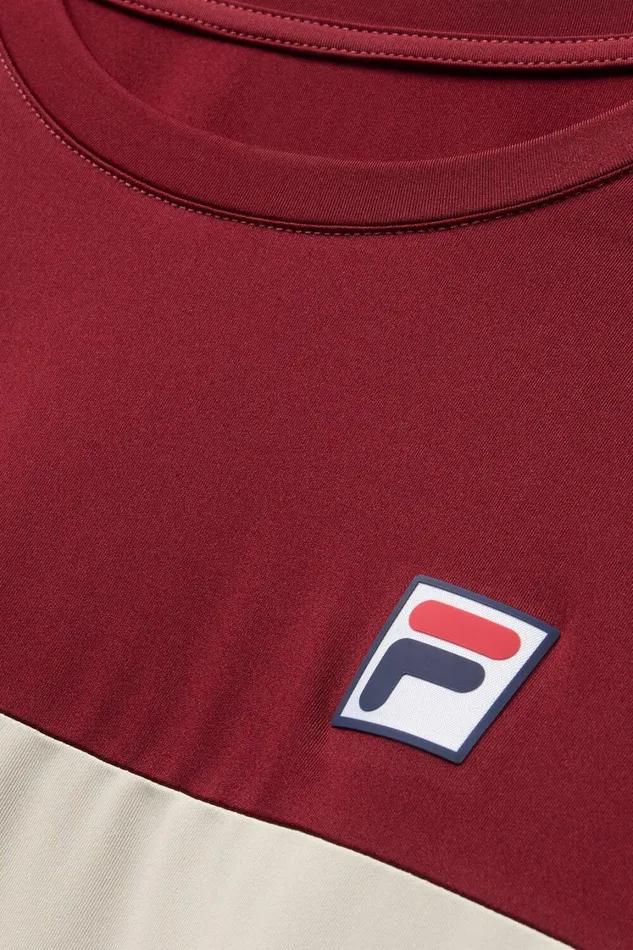 Men Tennis Fila Tennis Essentials Short Sleeve Crew 948 Cabernetangora