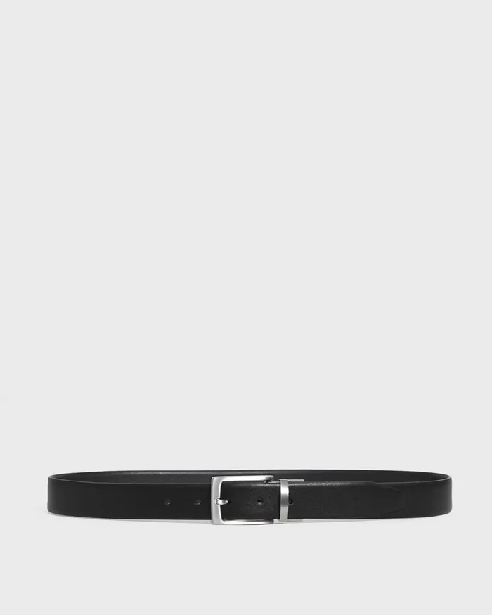 Men Theory Belts Reversible Belt In Leather Black