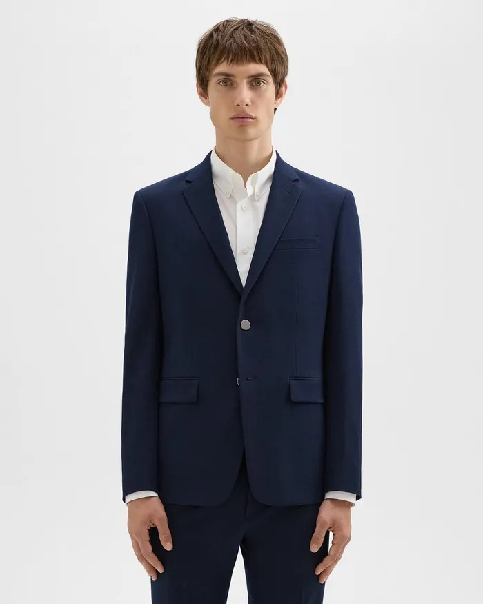 Men Theory Blazers Jackets Morton Blazer In Textured Gabardine Baltic