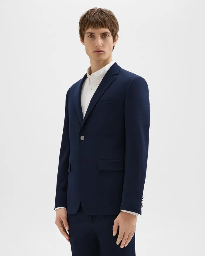 Men Theory Blazers Jackets Morton Blazer In Textured Gabardine Baltic